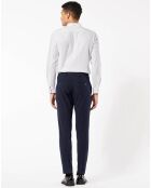 Pantalon Smart 360 Flex Trouser Slim Fit à rayures bleu foncé